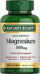 200 Count Nature's Bounty Magnesium 500 mg Tablets $7.40