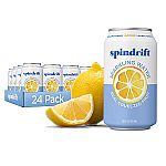 Pack of 24 Spindrift Sparkling Water, Lemon 12 fl.oz Cans $11
