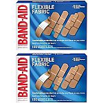 2-Pk 100-Ct Band-Aid Flexible Fabric Adhesive Bandages $10.76