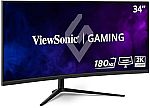 ViewSonic VX3418C-2K 34" UWQHD Curved Gaming Monitor $234.64