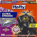 50-Count 30-Gallon Hefty Ultra Strong Large Trash Bags $11.33