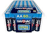 60 Count Rayovac AA Batteries $9.65 and more