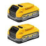 2-Pack DEWALT 20V MAX XR POWERSTACK 3.5Ah Lithium-Ion Battery $112