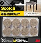 32-Count Scotch 1" Felt Furniture Pads (Beige) $3.19