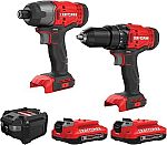 CRAFTSMAN V20 20V MAX Cordless Drill Driver & Impact Driver Combo Kit w/ 2 Batteries, Charger & Bag $99