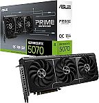 ASUS The SFF-Ready Prime GeForce RTX 5070 OC Edition 12GB GDDR7 Graphics Card $556.41