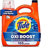 148-Ounce Tide Ultra Oxi Boost HE Liquid Laundry Detergent 4 for $55.91