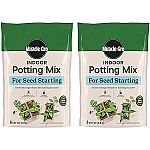 2-Pk 8-Qt Miracle-Gro Indoor Potting Mix for Seed Starting $7.97