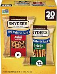 20 Count Snyder's of Hanover Variety Pack Pretzels $5.49