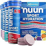 4-Pk 10-Ct Nuun Sport Hydration Electrolyte Tablets $10.80