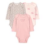 3-Pack Carter's Child of Mine Baby Bodysuits, Preemie-24 Months $1.52 and more