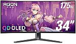 AOC Agon PRO AG346UCD 34'' Ultra Wide Curved QD OLED Gaming Monitor $399.99