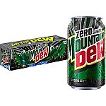 Pack of 12 Mountain Dew Zero Sugar Soda, 12oz 3 for $16