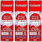 3-Pack 3-Oz Colgate Optic White Pro Series High Impact White Toothpaste $11.51