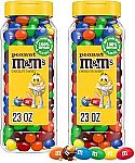 2 x 23 oz M&M's Peanut Candy Jars, Assorted Chocolate Candies $14