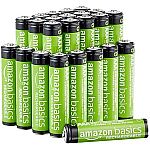 24-ct Amazon Basics Rechargeable AAA NiMH Performance Batteries $12.51