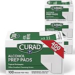 4-Pack 100-Count Curad Alcohol Prep Pads $4.49