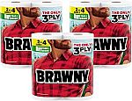 6 Double Rolls Brawny Tear-A-Square 3-Ply Paper Towels $10