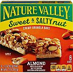 6-Ct Nature Valley Granola Bars, Sweet & Salty Nut 7.2oz $1.99