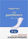 50-Count Amazon Basics Daily Pantiliner (Regular Length) $2