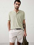 Banana Republic Factory Standard-Fit Linen-Blend Henley $4.98 and more